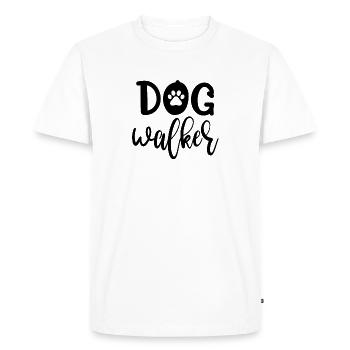 Dog Walker - Men's Premium Organic T-Shirt - white - Front - Nico (187cm)