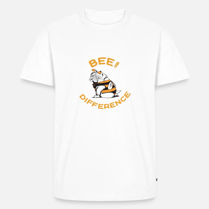 Bee the difference - Männer Premium Bio T-Shirt - Weiß