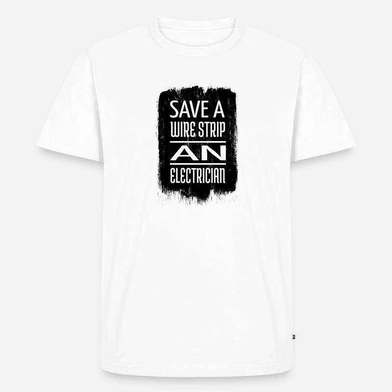 awesome electrical electrician electrical engineer - Männer Premium Bio T-Shirt - Weiß