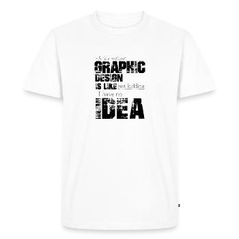 Conception graphique - T-shirt Premium bio Homme - blanc - Devant - Nico (187cm)
