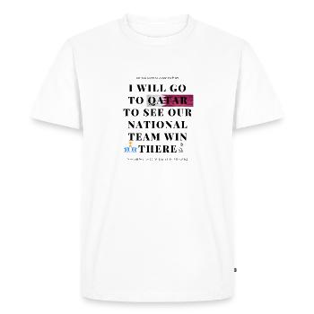 Go to Qatar - Men's Premium Organic T-Shirt - white - Front - Nico (187cm)