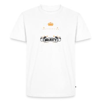 Éditeur T drôle disant Motif Editor - T-shirt Premium bio Homme - blanc - Devant - Nico (187cm)