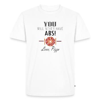 Pizza Love - T-shirt Premium bio Homme - blanc - Devant - Nico (187cm)
