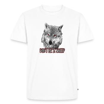 Don't be a sheep - Men's Premium Organic T-Shirt - white - Front - Nico (187cm)
