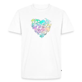 Cœur de dragon - T-shirt Premium bio Homme - blanc - Devant - Nico (187cm)