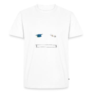Grad uni daughter - Men's Premium Organic T-Shirt - white - Front - Nico (187cm)