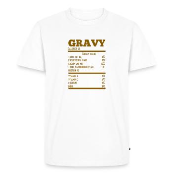 Thanksgiving Nutrition Gravy Funny Food Facts - Men's Premium Organic T-Shirt - white - Front - Nico (187cm)