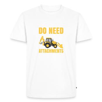 Excavator driver Excavator driver Gifts Men Construction - Men's Premium Organic T-Shirt - white - Front - Nico (187cm)