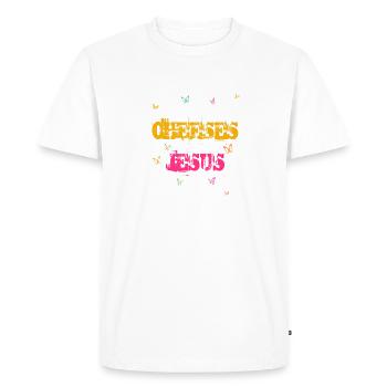 Choose Cheeses - not Jesus - Men's Premium Organic T-Shirt - white - Front - Nico (187cm)