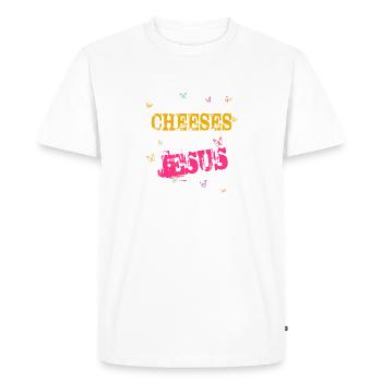 Choose Cheeses - not Jesus - Men's Premium Organic T-Shirt - white - Front - Nico (187cm)