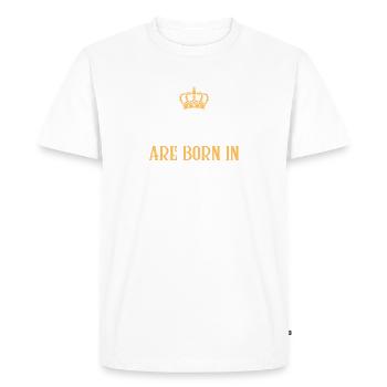 Kings are born in August - Men's Premium Organic T-Shirt - white - Front - Nico (187cm)
