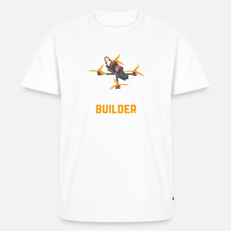 Constructeur de drones Drohne - T-shirt Premium bio Homme - blanc