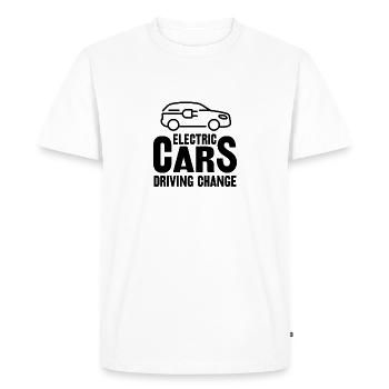 Electric vehicle Electric cars as an engine of change - Men's Premium Organic T-Shirt - white - Front - Nico (187cm)