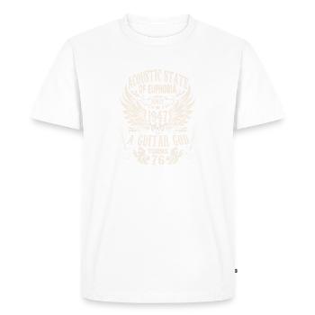 Guitarists Birthday Saying Born 1947 76 - Men's Premium Organic T-Shirt - white - Front - Nico (187cm)