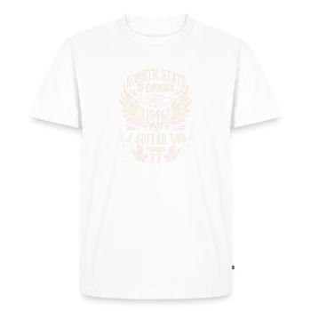 Guitarists Birthday 1946 Born 77 years - Men's Premium Organic T-Shirt - white - Front - Nico (187cm)