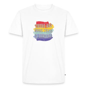 There are more than 2 genders Csd Lgbt - Men's Premium Organic T-Shirt - white - Front - Nico (187cm)