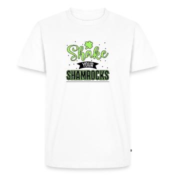 Funny Irish Saint Patricks Day Shake Your - Men's Premium Organic T-Shirt - white - Front - Nico (187cm)