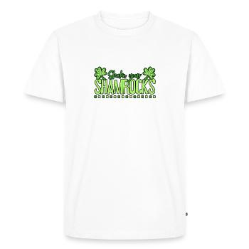 Funny Irish Saint Patricks Day Shake Your - Men's Premium Organic T-Shirt - white - Front - Nico (187cm)