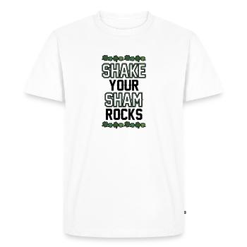 Funny Irish Saint Patricks Day Shake Your - Men's Premium Organic T-Shirt - white - Front - Nico (187cm)