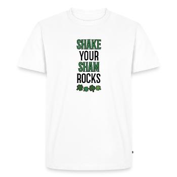 Funny Irish Saint Patricks Day Shake Your - Men's Premium Organic T-Shirt - white - Front - Nico (187cm)