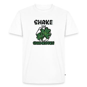 Funny Irish Saint Patricks Day Shake Your - Men's Premium Organic T-Shirt - white - Front - Nico (187cm)