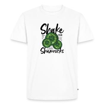 Funny Irish Saint Patricks Day Shake Your - Men's Premium Organic T-Shirt - white - Front - Nico (187cm)