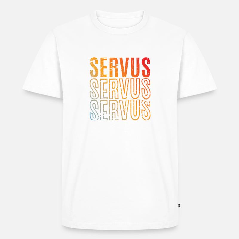 SERVUS - Männer Premium Bio T-Shirt - Weiß