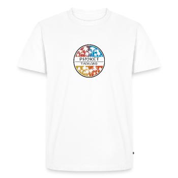Phuket Thailand Palm Tree Stylish Vacation - Men's Premium Organic T-Shirt - white - Front - Nico (187cm)