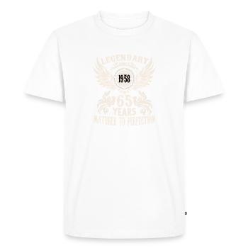 65th anniversary Birthday Cradle Festival Sayings - Men's Premium Organic T-Shirt - white - Front - Nico (187cm)