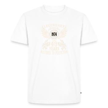 49 ans anniversaire jour spécial berceau festival dictons - T-shirt Premium bio Homme - blanc - Devant - Nico (187cm)