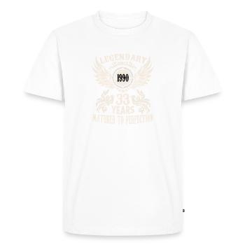 33 ans anniversaire anniversaire berceau festival proverbes - T-shirt Premium bio Homme - blanc - Devant - Nico (187cm)