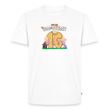 It's my Boo-rthday, Funny Halloween 16 Years Old - Men's Premium Organic T-Shirt - white - Front - Nico (187cm)