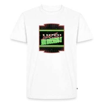 blagues geek nourriture idée cadeau humour cadeau idée cadeau - T-shirt Premium bio Homme - blanc - Devant - Nico (187cm)