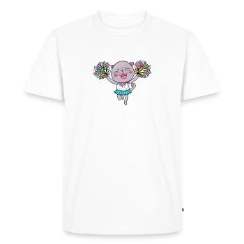 Football Américain - Cheerleading -Cheerleading Cat - T-shirt Premium bio Homme - blanc - Devant - Nico (187cm)
