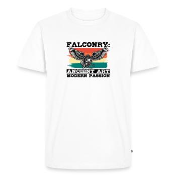 Falconry Ancient Art Modern Passion Falconry - Men's Premium Organic T-Shirt - white - Front - Nico (187cm)