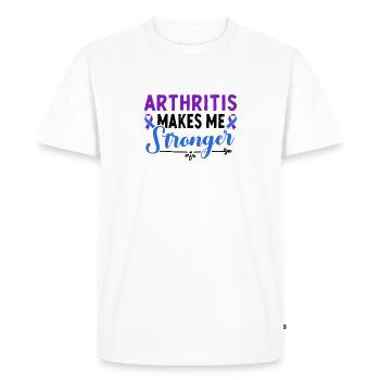 L'arthrite me rend plus conscient - T-shirt Premium bio Homme - blanc - Devant - Nico (187cm)