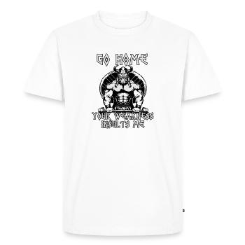 Viking Fan Sportsman Norse Warrior Vikings - T-shirt Premium bio Homme - blanc - Devant - Nico (187cm)
