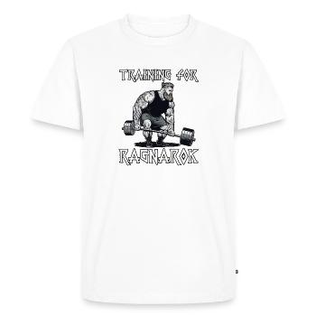 Viking Training for Ragnarok Warrior Vikings - Men's Premium Organic T-Shirt - white - Front - Nico (187cm)