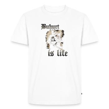 Buhurt Is Life Knight Games HEMA Knight Tournament - Men's Premium Organic T-Shirt - white - Front - Nico (187cm)