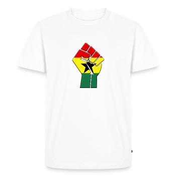 Ghana African Flag Country Pride Native Ancestry - Men's Premium Organic T-Shirt - white - Front - Nico (187cm)