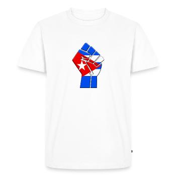 Drapeau de Cuba Fierté du pays cubain Ascendance autochtone - T-shirt Premium bio Homme - blanc - Devant - Nico (187cm)