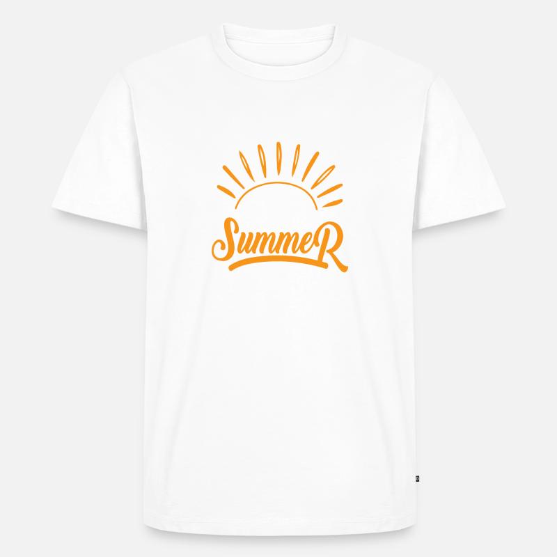 Genießen Sie den Sommer - Männer Premium Bio T-Shirt - Weiß