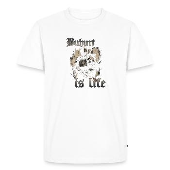 Buhurt Is Life Knight Tournament Joust HEMA Warrior - Men's Premium Organic T-Shirt - white - Front - Nico (187cm)