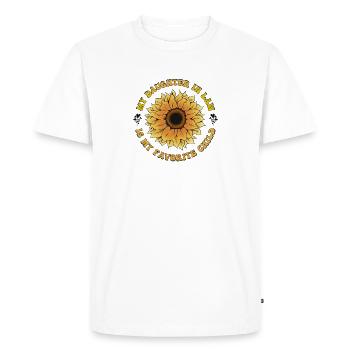 Ma belle-fille est mon enfant préféré, mon père - T-shirt Premium bio Homme - blanc - Devant - Nico (187cm)
