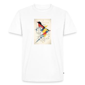 Bird Minimalist Polygonal Multicolor - Men's Premium Organic T-Shirt - white - Front - Nico (187cm)