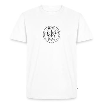 Retro Del Mar California Beach Surfing Fan - Men's Premium Organic T-Shirt - white - Front - Nico (187cm)