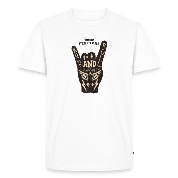 Rock and roll party poster - Men's Premium Organic T-Shirt - white - Front - Nico (187cm)