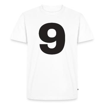 9 - Men's Premium Organic T-Shirt - white - Front - Nico (187cm)