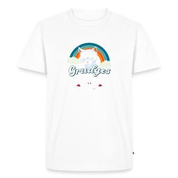 I Believe In Holding Grudges I'll Heal In Hell w/ - Men's Premium Organic T-Shirt - white - Front - Nico (187cm)