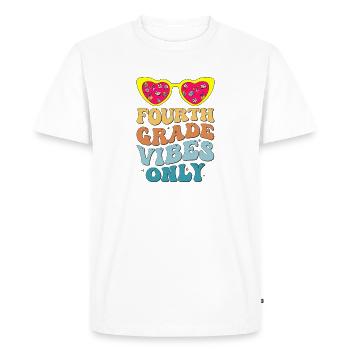 Fourth Grade Vibes Only 4th Grade Groovy Kids - T-shirt Premium bio Homme - blanc - Devant - Nico (187cm)